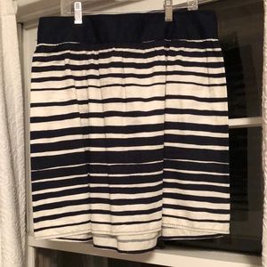 Navy and white skirt